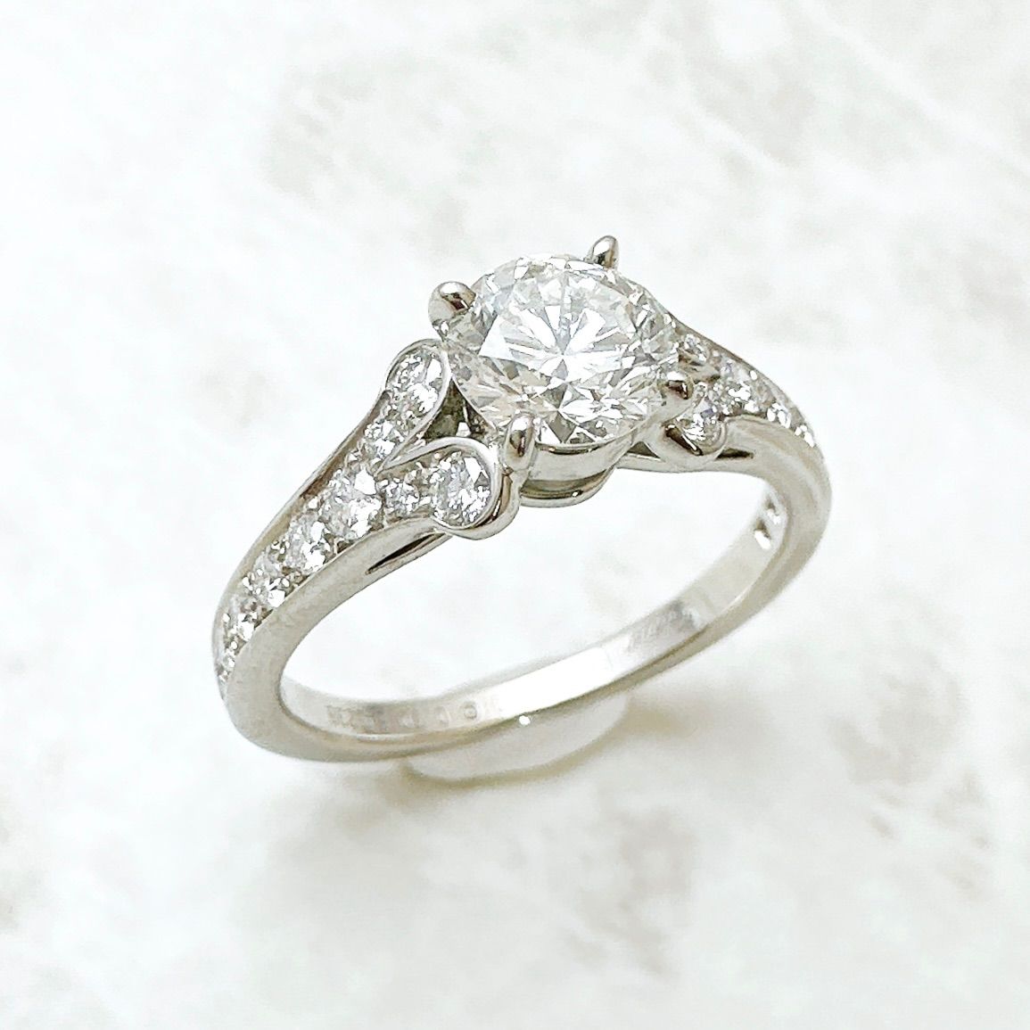 Cartier Ballerina Solitaire Diamond 0.70 Platinum Ring 50 10 — view 3