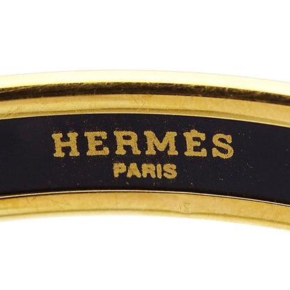 Hermes Bangle Enamel PM Metal Gold Red Cloisonne Bracelet — view 5