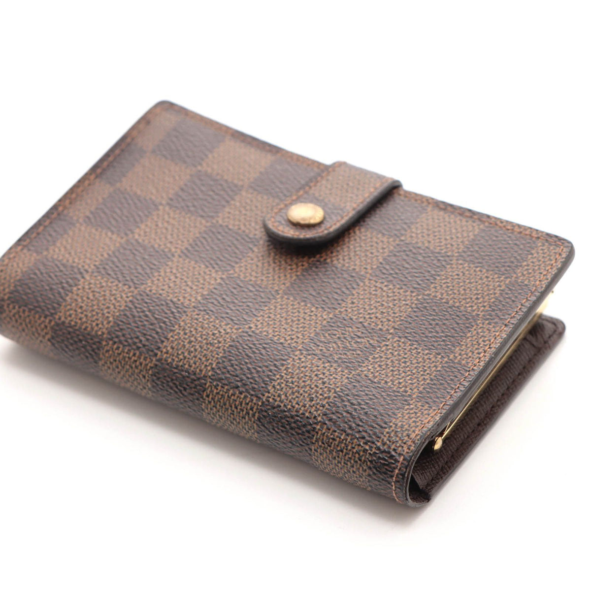 Louis Vuitton Porte Monnaie Billets Viennois Damier Bifold Wallet Leather Brown — view 4