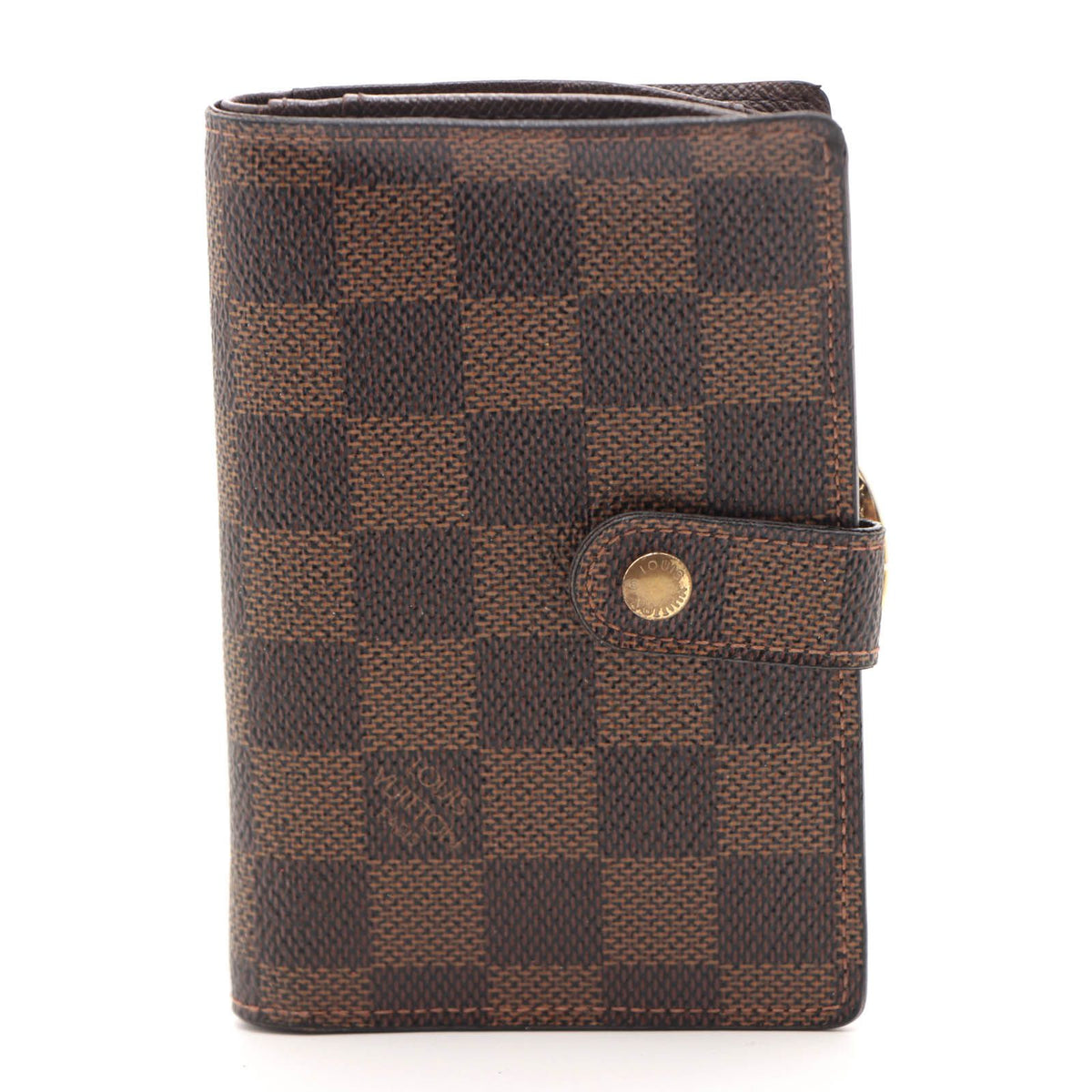 Louis Vuitton Porte Monnaie Billets Viennois Damier Bifold Wallet Leather Brown
