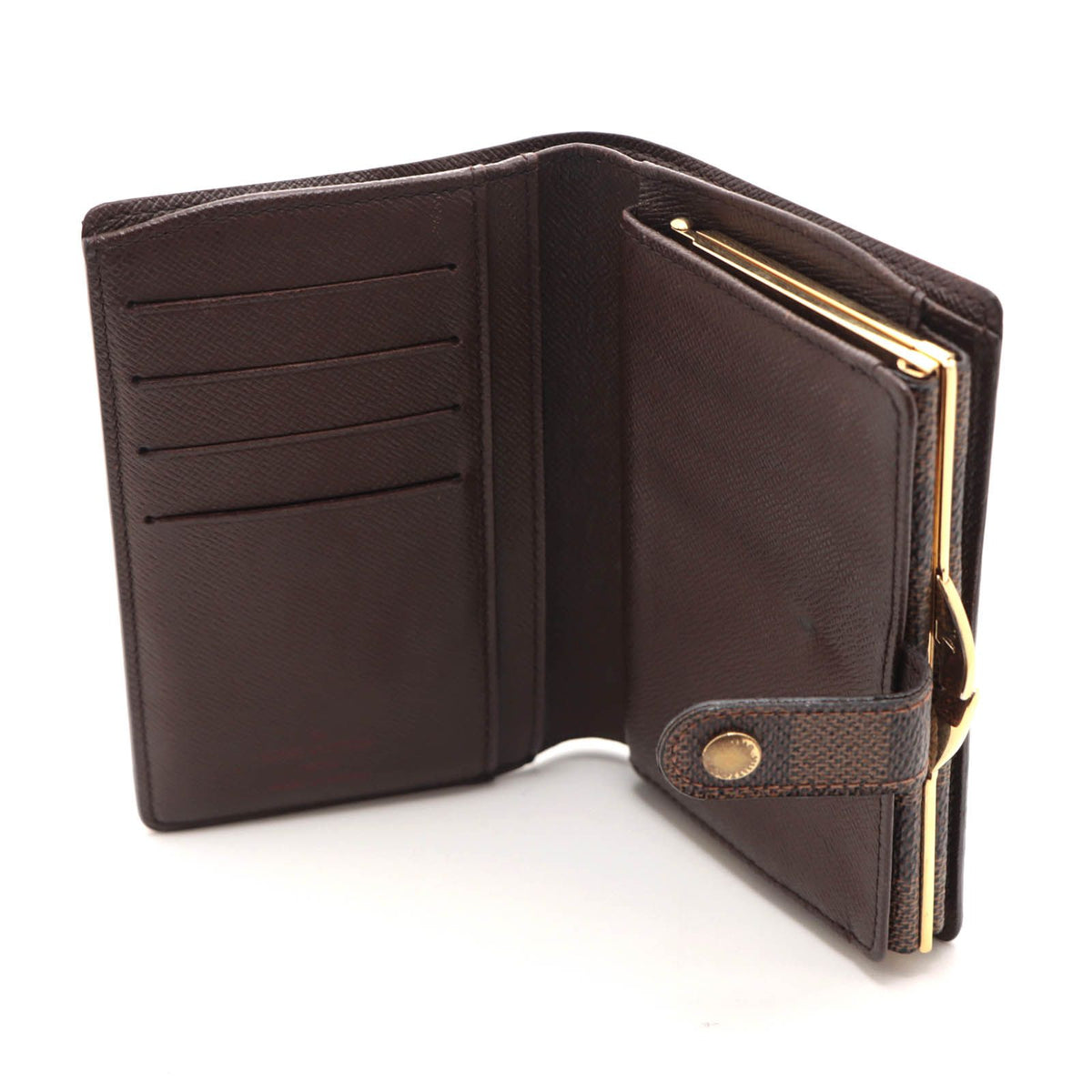 Louis Vuitton Porte Monnaie Billets Viennois Damier Bifold Wallet Leather Brown — view 6
