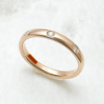 Van Cleef & Arpels Tendrement Diamond Pink Gold Ring — view 2
