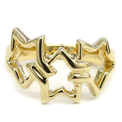 Tiffany & Co Triple Sterling Ring Star GD Gold