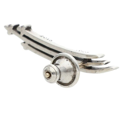 Chrome Hearts Stud RS 3 Cross Silver Earrings — view 2