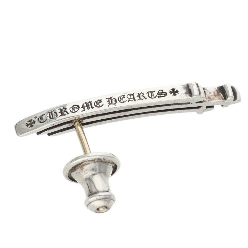Chrome Hearts Stud RS 3 Cross Silver Earrings — view 4