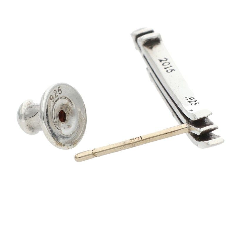 Chrome Hearts Stud RS 3 Cross Silver Earrings — view 3