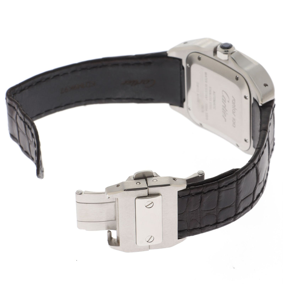 Cartier Santos 100 Watch Stainless Steel White Automatic — view 3