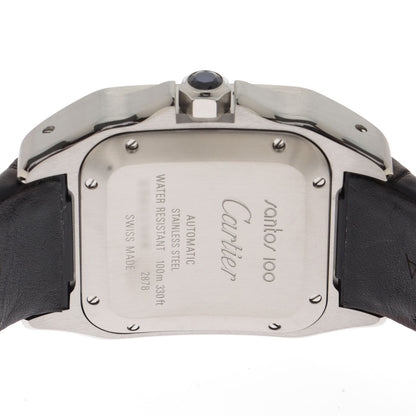 Cartier Santos 100 Watch Stainless Steel White Automatic — view 4