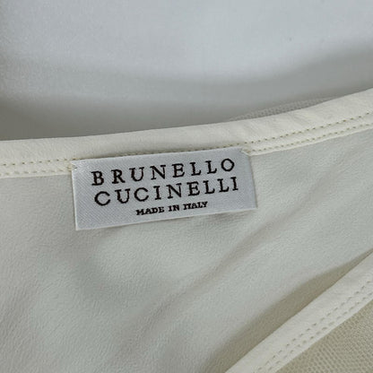 Brunello Cucinelli White Tulle Dress Top XS — view 3