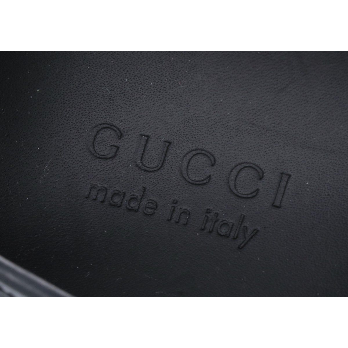Gucci Black Leather Shirring Loafers 6.5 — view 7