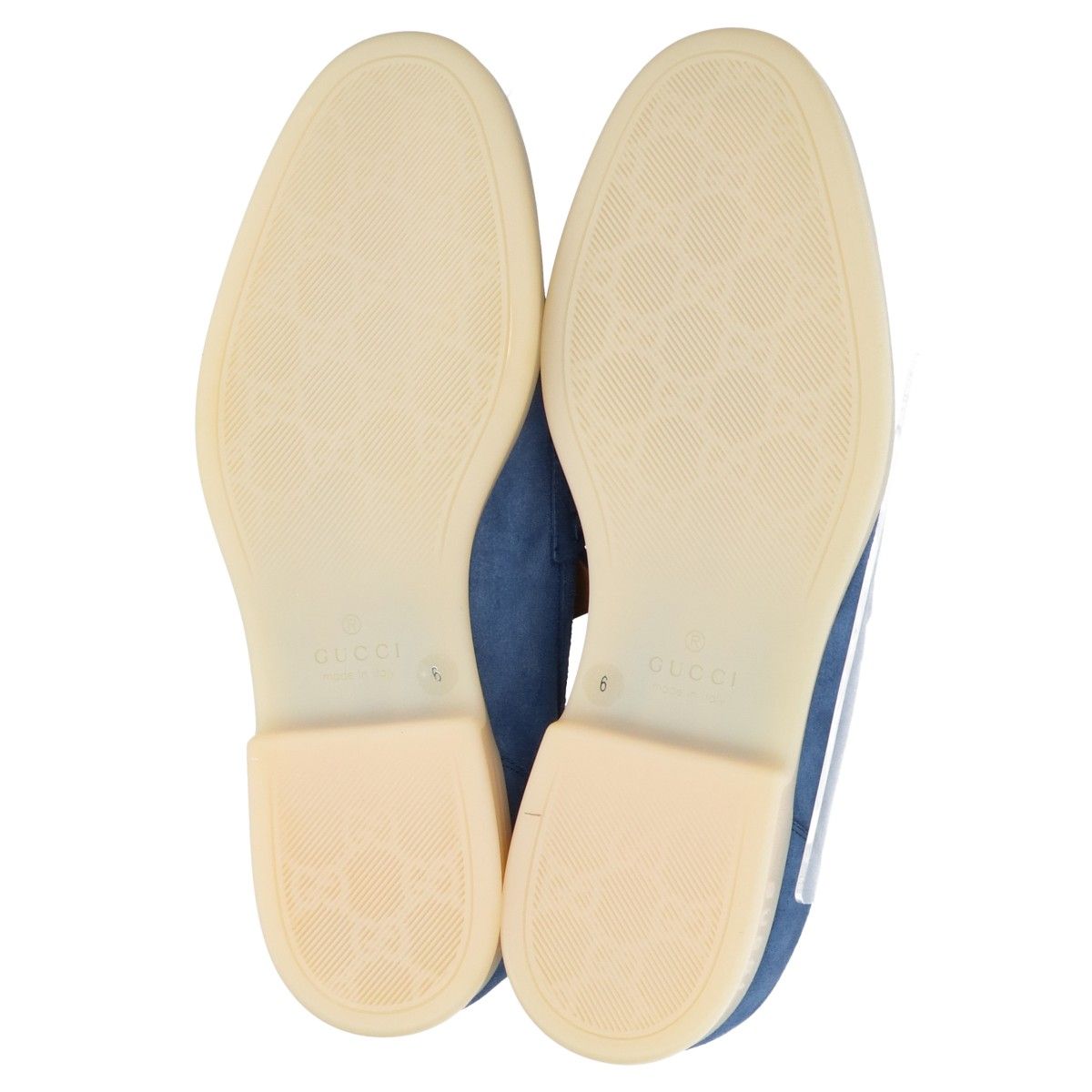 Gucci Blue Suede Horsebit Loafers — view 6