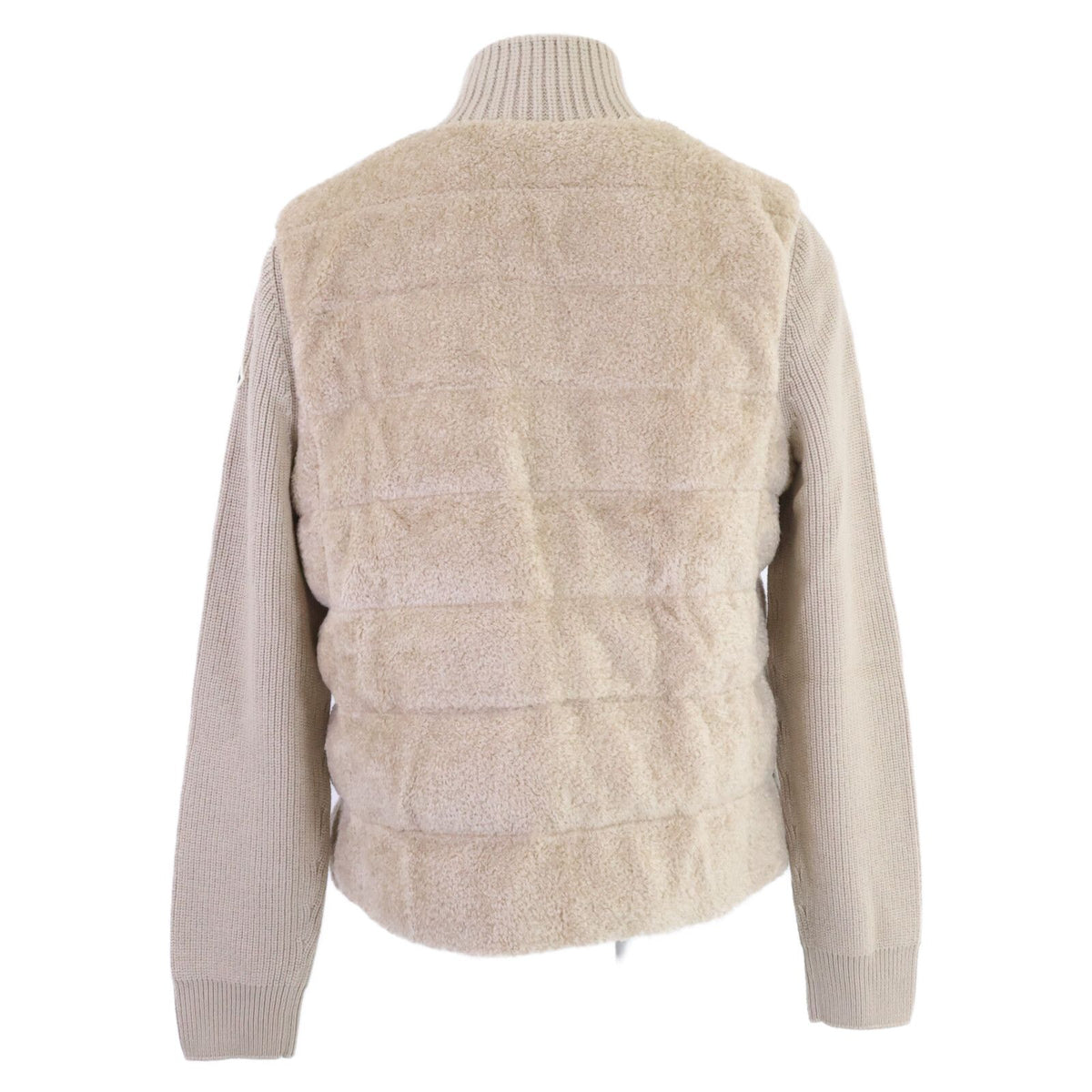 Moncler 25 Padded Teddy & Wool Zip Up Cardigan Down — view 2