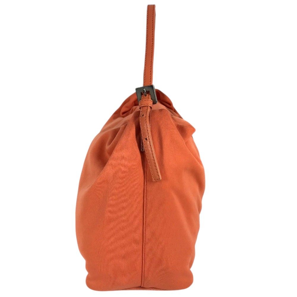Fendi Shoulder Bag FF Logo Nylon Canvas Orange — view 4