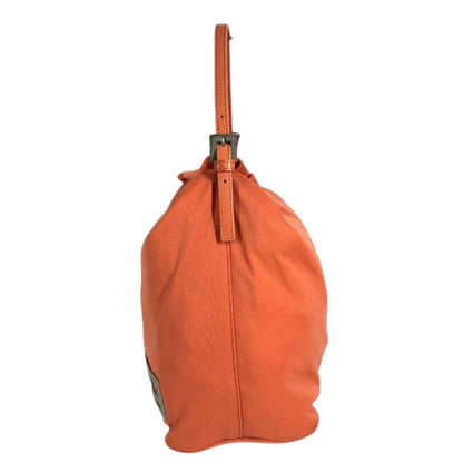 Fendi Shoulder Bag FF Logo Nylon Canvas Orange — view 3
