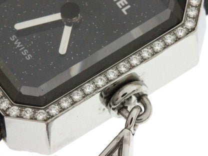 Chanel Premiere Luckystar Watch Stainless Steel Rubber Diamond Bezel Black — view 5
