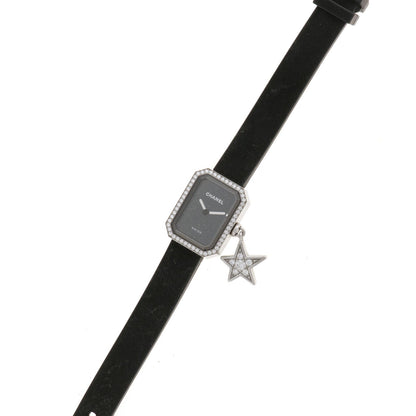 Chanel Premiere Luckystar Watch Stainless Steel Rubber Diamond Bezel Black — view 2