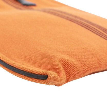 Hermes Potamos Cabas PM Leather Canvas Orange Black Tote Bag — view 6