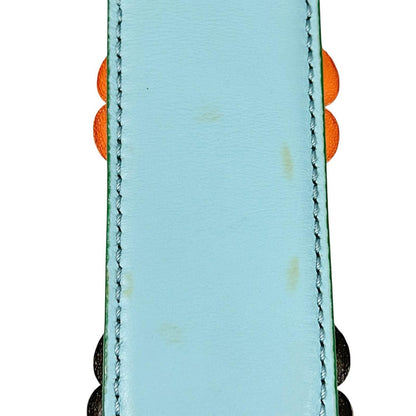 Fendi Shoulder Strap Leather White Multicolor Light Blue Silver — view 6