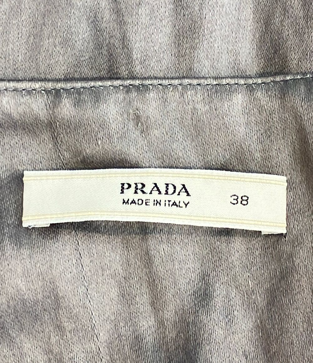 Prada Silk Blend Asymmetric Ribbon Mini Skirt 38 — view 3