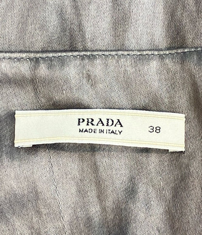 Prada Silk Blend Asymmetric Ribbon Mini Skirt 38 — view 3