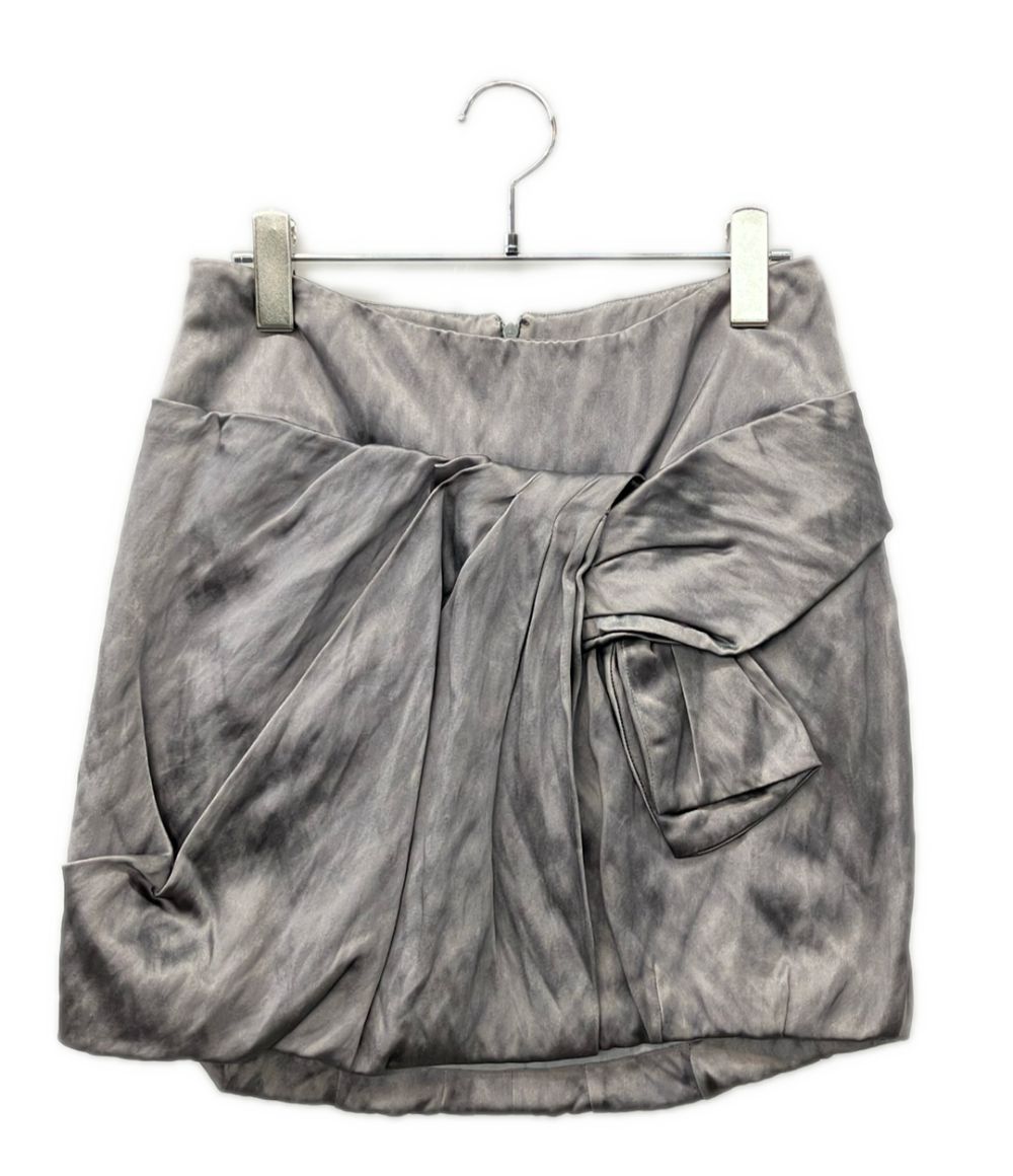 Prada Silk Blend Asymmetric Ribbon Mini Skirt 38