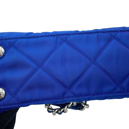 Prada Chain Shoulder Bag Triangle Logo Quilted Nylon — view 8