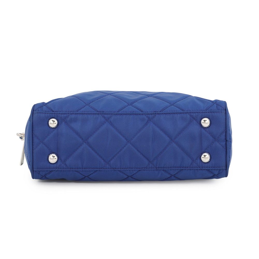 Prada Chain Shoulder Bag Triangle Logo Quilted Nylon — view 3