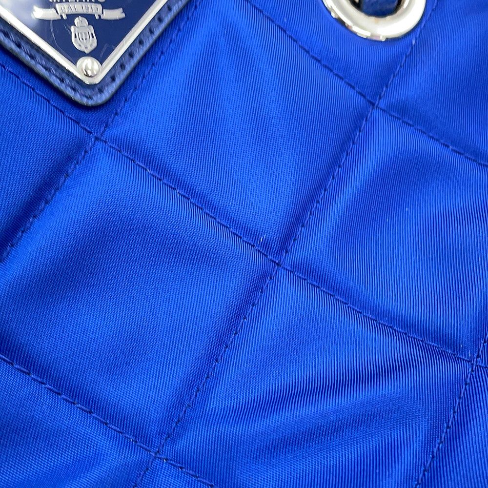 Prada Chain Shoulder Bag Triangle Logo Quilted Nylon — view 6