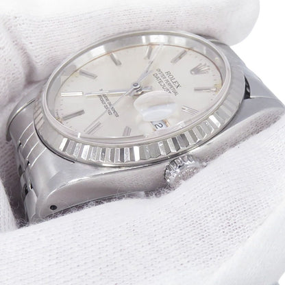 Rolex Datejust 36 SS 18k White Gold Watch Silver Dial — view 5
