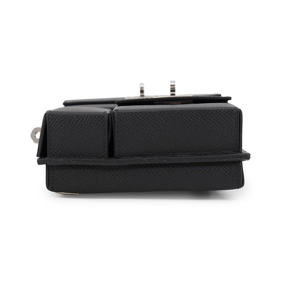 Hermes Shoulder Bag Kelly Multi Pocket Black Silver Epsom — view 3