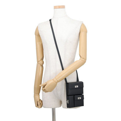 Hermes Shoulder Bag Kelly Multi Pocket Black Silver Epsom — view 4