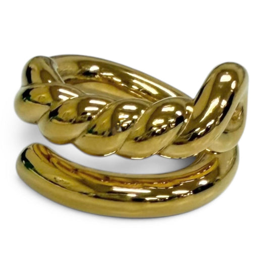 Bottega Veneta Twist Ring Gold