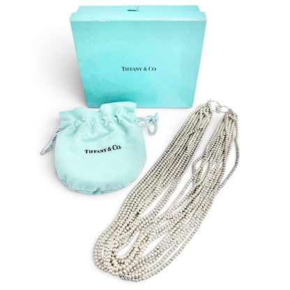 Tiffany & Co Vintage 925 Ball Chain Necklace Silver — view 3