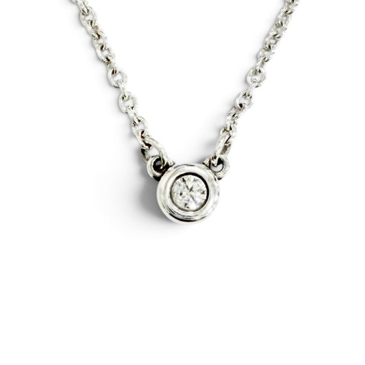 Tiffany & Co Elsa Peretti by the Yard Diamond Pendant Silver