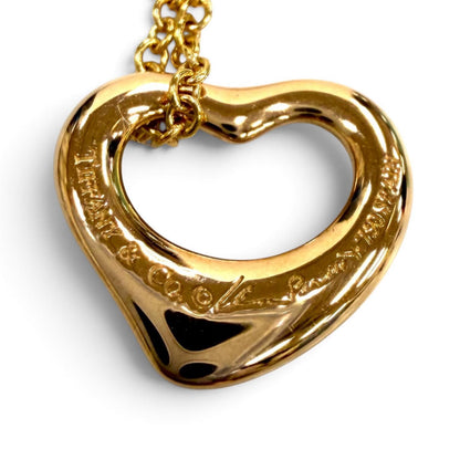 Tiffany & Co Elsa Peretti Open Heart Pendant 750 Pink Gold — view 4