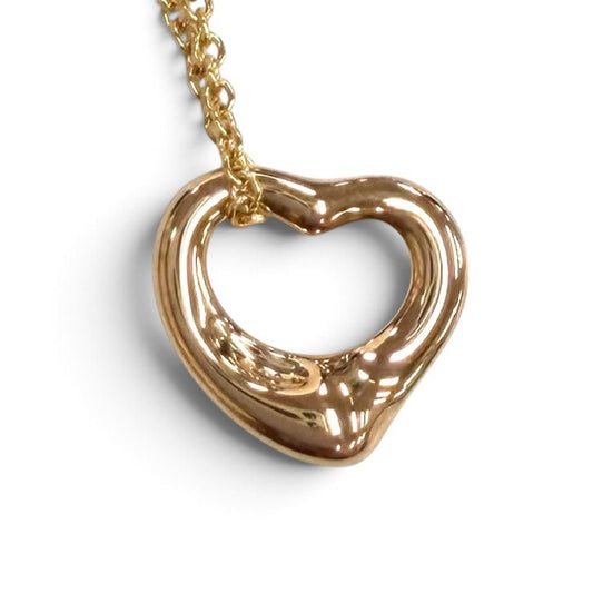 Tiffany & Co Elsa Peretti Open Heart Pendant 750 Pink Gold