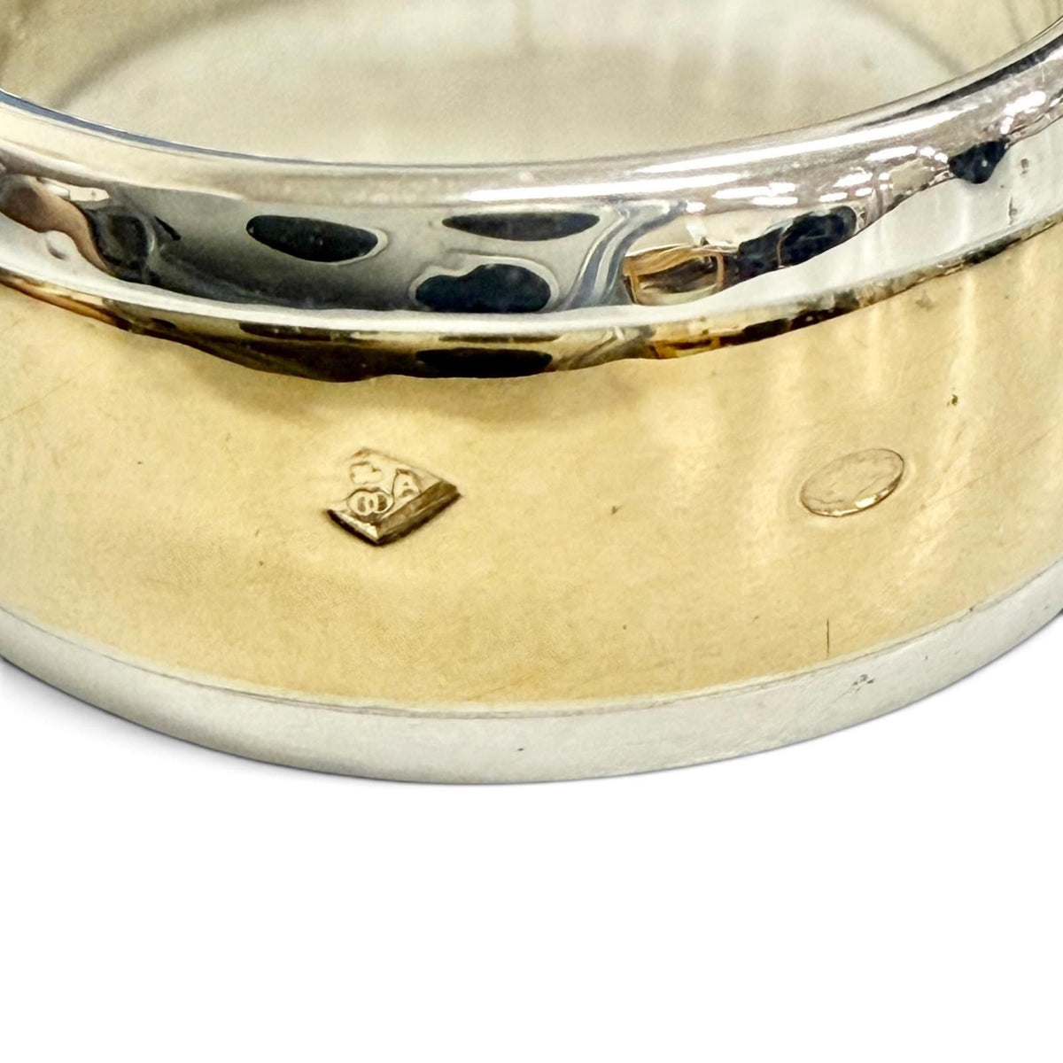 Hermes H Logo Ring Gold Silver — view 5