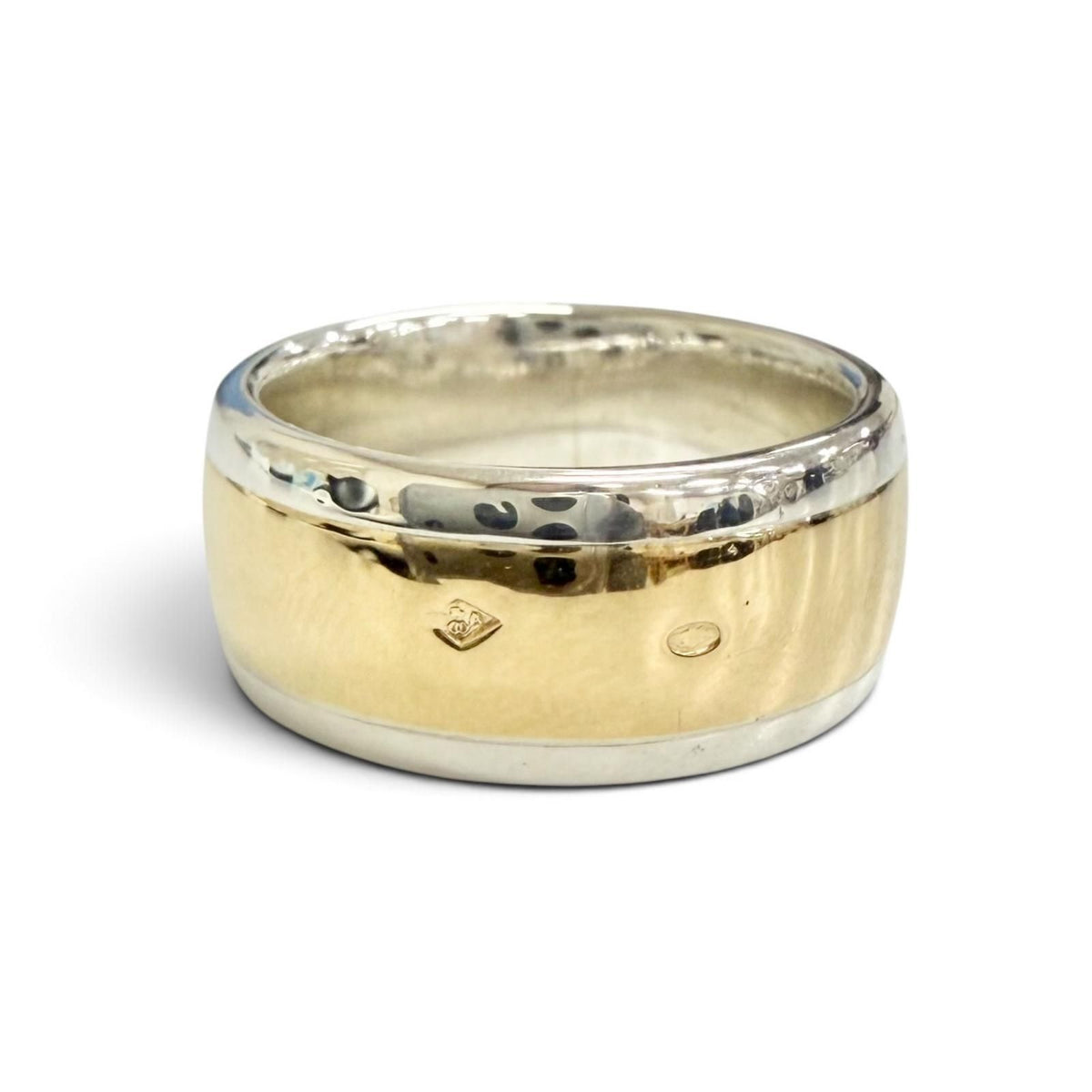 Hermes H Logo Ring Gold Silver — view 3