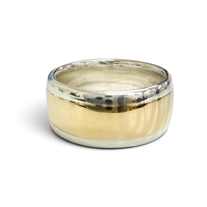 Hermes H Logo Ring Gold Silver — view 2