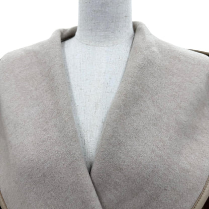 Louis Vuitton Cashmere Wool 2-Way Hooded Wrap Coat Beige 36 — view 3