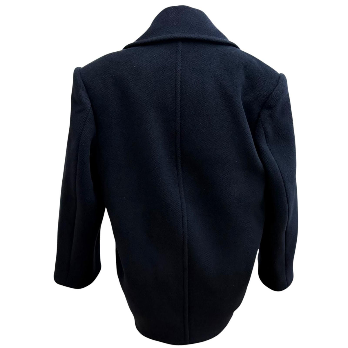 Saint Laurent Paris Wool Silk Blend Double Breasted Pea Coat 36 — view 4