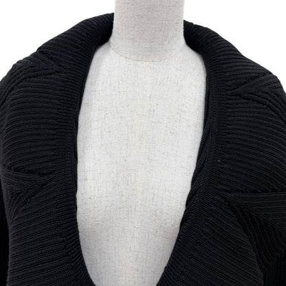 Dior Wool Cotton Bee Embroidery Long Sleeve Knit Cardigan Black 36 — view 2