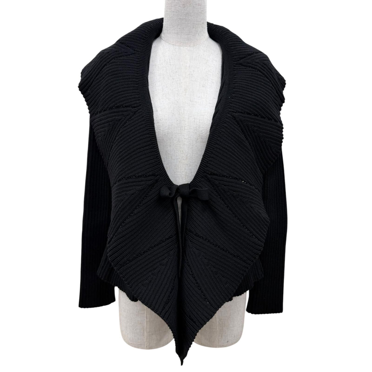 Dior Wool Cotton Bee Embroidery Long Sleeve Knit Cardigan Black 36