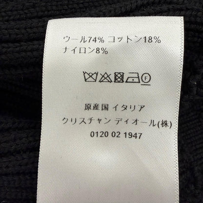 Dior Wool Cotton Bee Embroidery Long Sleeve Knit Cardigan Black 36 — view 8