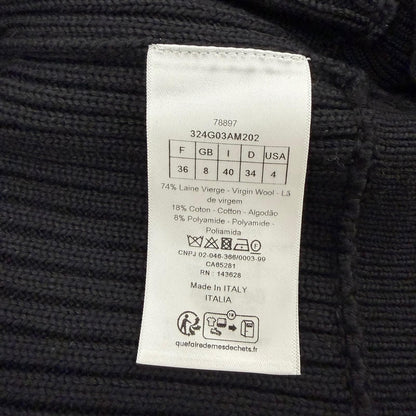 Dior Wool Cotton Bee Embroidery Long Sleeve Knit Cardigan Black 36 — view 7