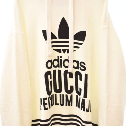 Gucci Adidas Logo Print Pullover Hoodie White M — view 6