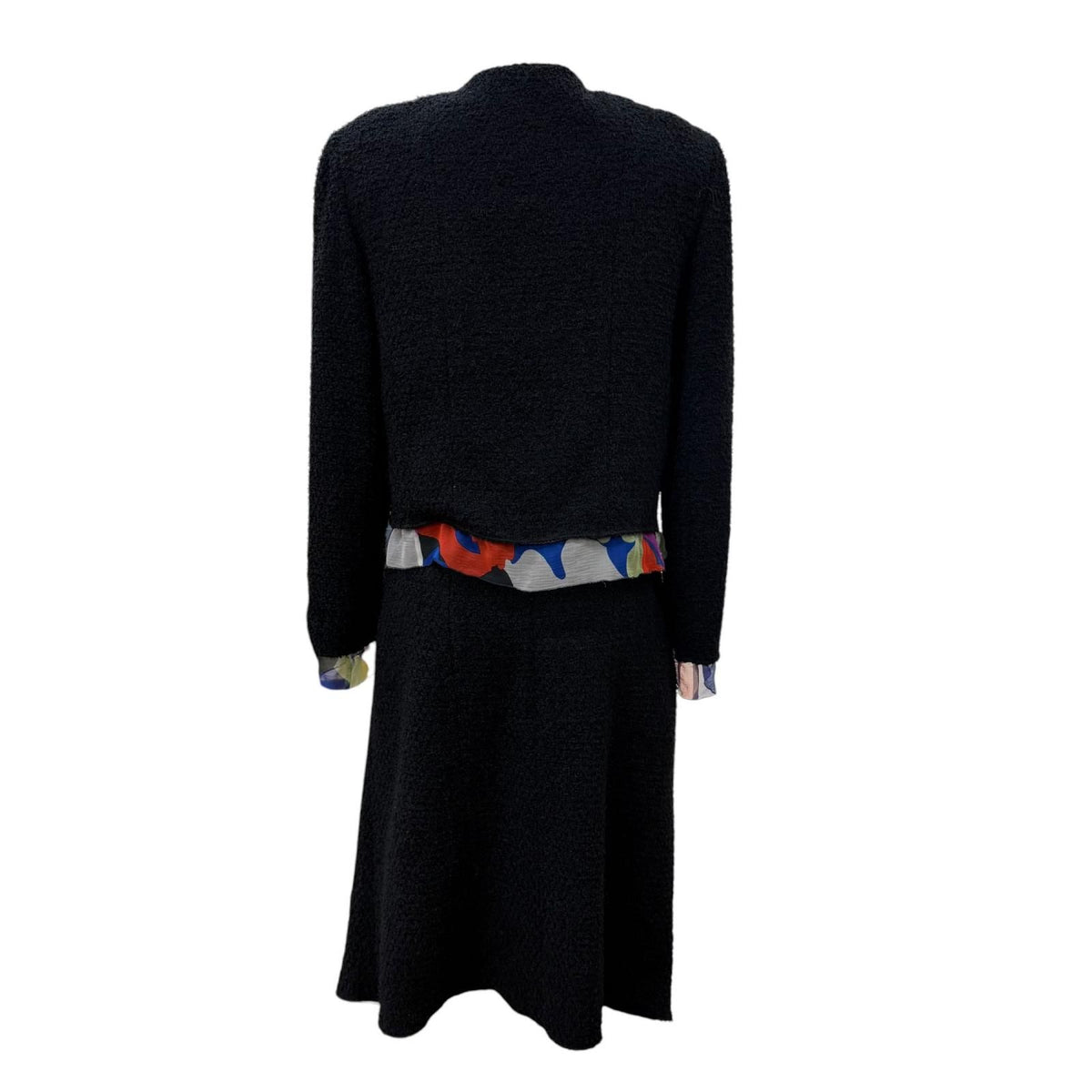 Chanel Vintage Silk Use CC Logo Circle Parts Tweed Jacket Skirt Set 34 — view 4