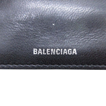 Balenciaga Star Pattern Trifold Wallet Paper Compact Black — view 8