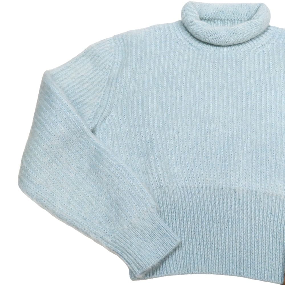 Louis Vuitton 24 AW Mohair Knit Cropped Sweater High Neck Short Length Monogram — view 4