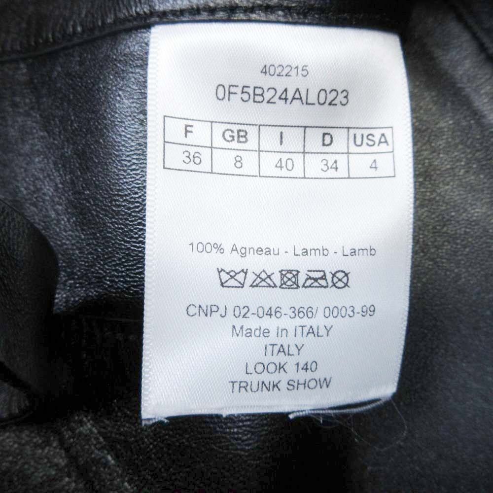 Dior Sheepskin Bustier 2-Way Sleeveless Bare Top Lambskin Black 36 — view 7